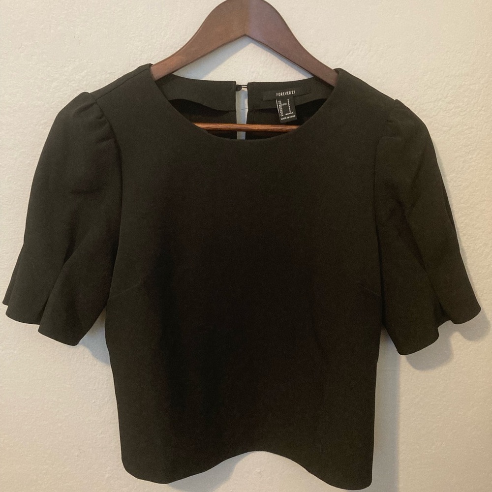 Elegant Black Top by Forever 21 (size S)